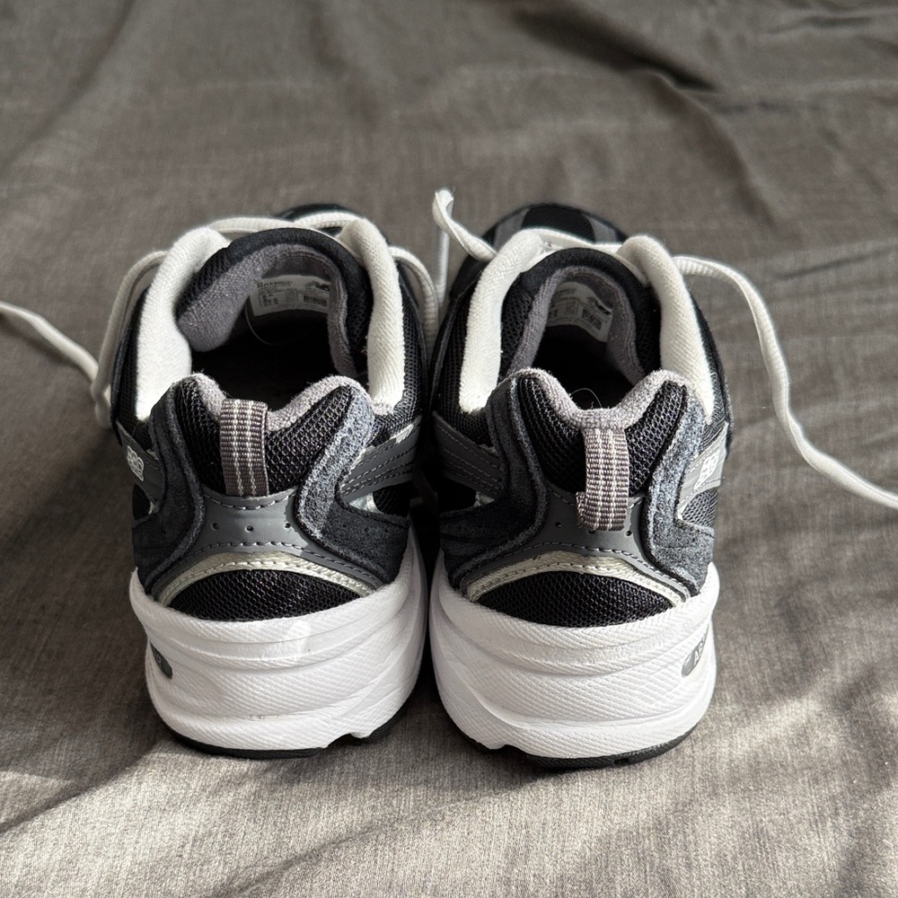 New Balance Charcoal and White Running Shoes - Picture 7 of 9